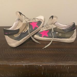 Golden Goose Superstar Low Top Sneaker Camouflage/Fuchsia Suede